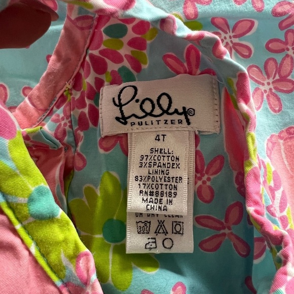 Lilly Pulitzer VintageSundress Sleeveless Elephant Print 4T - Picture 3 of 4